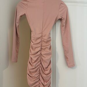 Elegant Pink Ruched Dress from Babyboo fashion